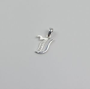 925 sterling silver alphabet‎ letter V pendant